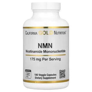 California Gold Nutrition, NMN, 175 mg, 180 Veggie Capsules