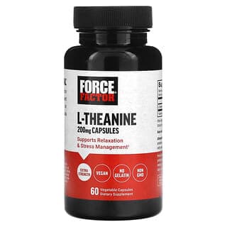 Force Factor, L-Theanine, Extra Strength, 200 mg, 60 Vegetarian Capsules