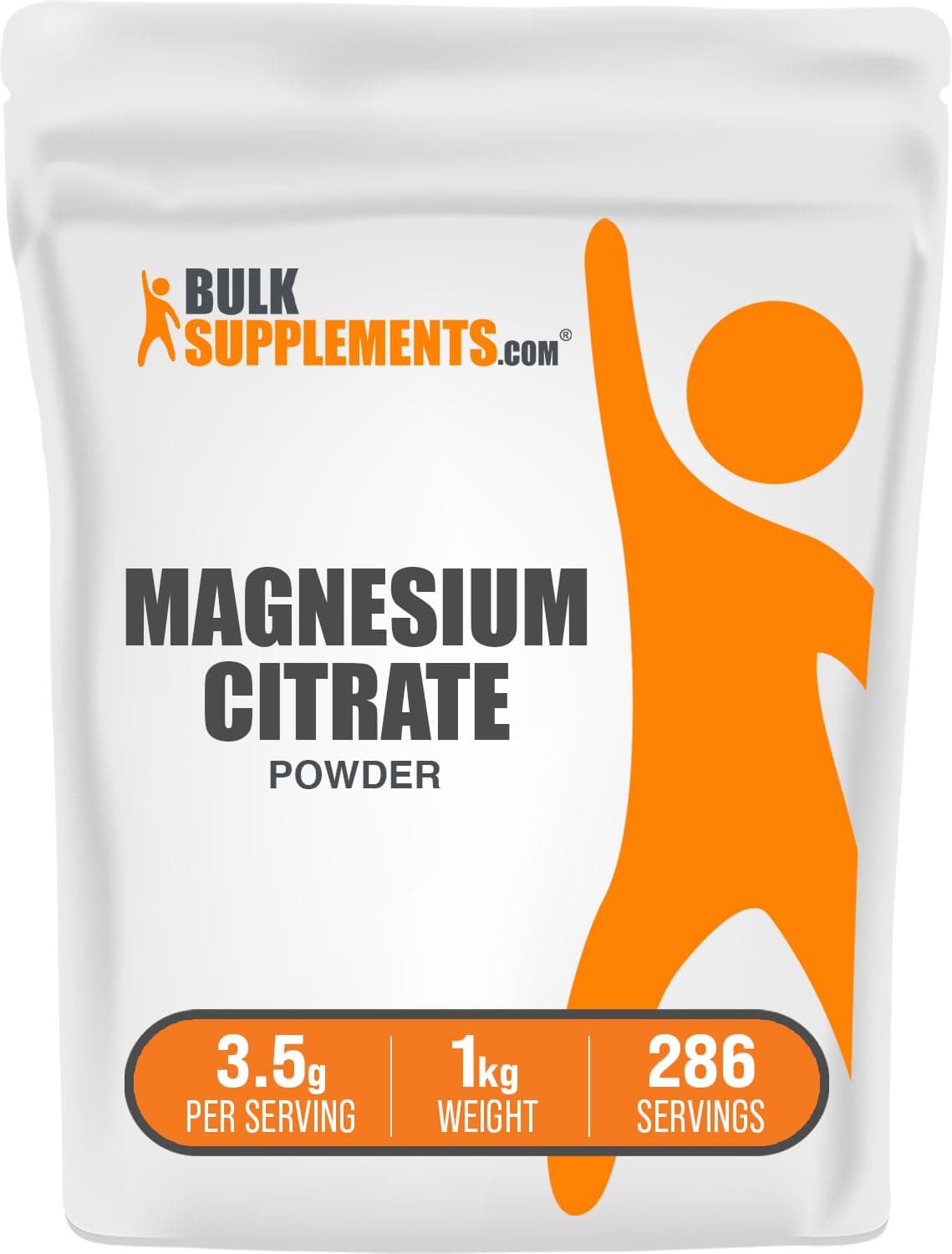 BulkSupplements com Magnesium Citrate Powder - Magnesium 400mg Supplement, Easily Absorbable - Pure & Gluten Free, 3.5g per Serving, 1kg (2.2 lbs) (Pack of 1)