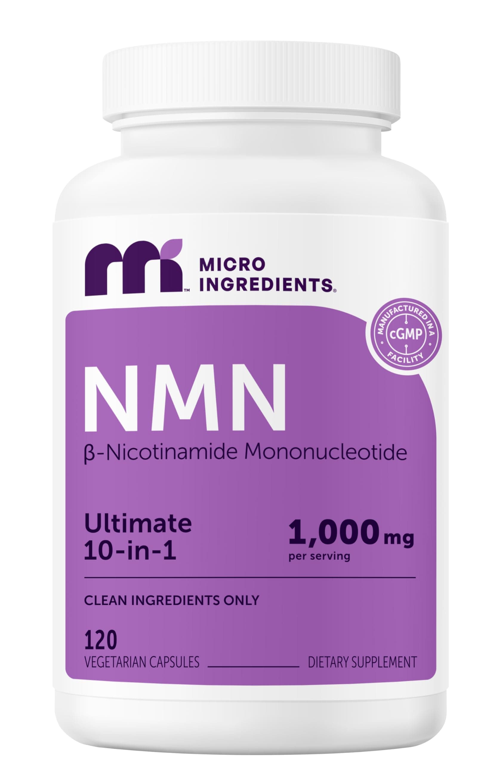 Micro Ingredients NMN Complex 1000mg, 120 Veggie Capsules