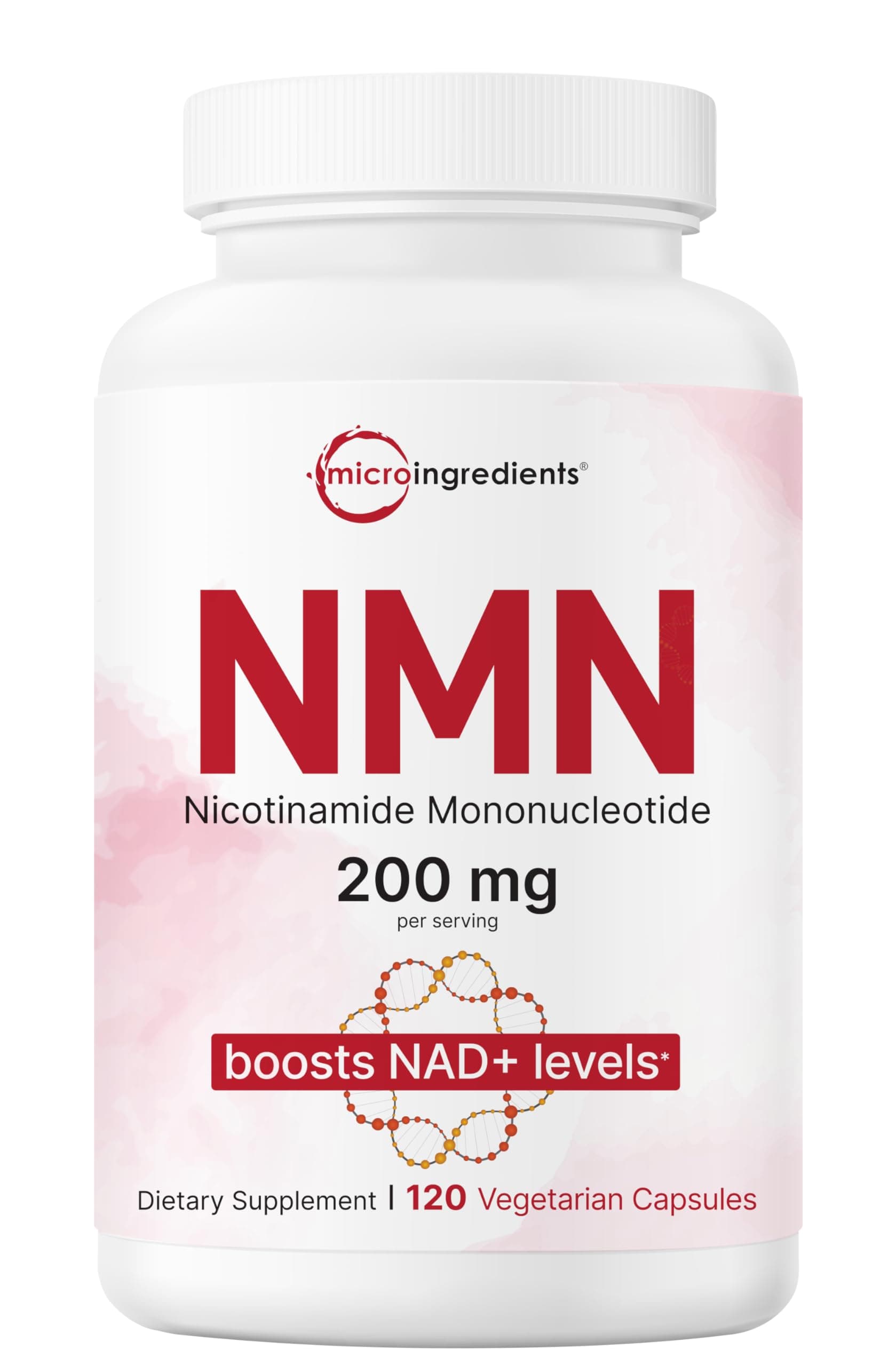 Micro Ingredients NMN 200mg Per Serving | 120 Veggie Capsules – 60 Servings | Easily Absorbed Nicotinamide Mononucleotide Form | NAD+ Precursor & NR Supplement Alternative | Non-GMO, Vegan